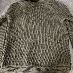 Old Navy Textured Knit Sweater With Split Hem - Sea Green